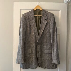 Oversized Lanvin Vintage Tweed Plaid Blazer